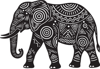 Fototapeta premium Mandala Elephant Tribal Art Vector Illustration