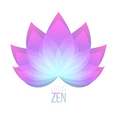 Beautiful lotus flower symbol.