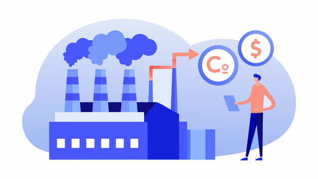 Industrial pollution and carbon emissions impacting health and finances a visual representation