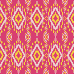 Pink Thai Ikat Textile Pattern backgrounds