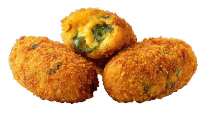 Crispy, breaded fried jalape?o poppers filled with melted cheese