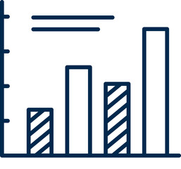 Bar Chart Icon for Data Analysis and Business Analytics