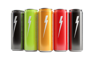 Workout energy drinks isolated on transparent background