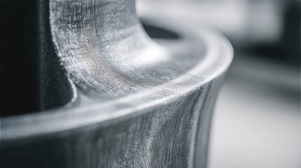 Medium shot focusing on thinwalled casting process highlighting delicate yet resilient surface layers optimized to minimize material use