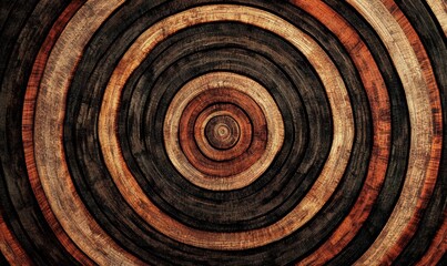 Fototapeta premium Abstract concentric circles wood pattern background texture design