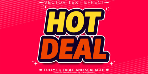 Sale editable text effect, editable deal and offer text style
