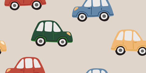 Playful Hand-Drawn Cars Illustration