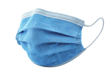 Comfortable face mask isolated on transparent background