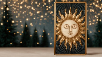 sun moon Financial Planner Tarot Aesthetic Abundance, Mystic Gold Foil Wealth Management Astrology Stationery Spiritual Tax Planning Calendar Cosmic Manifestation Art