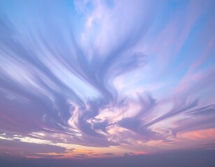 Ethereal Cloud Dancer Sky Captured With Static Camera Gentle Cloud Movement And Increasing Light Conveying Peaceful Awakening And Quiet Hope