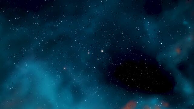 Abstract visualization of the early universe showing foggy light clearing to reveal the first stars igniting, cosmic formation in muted microwave blue and orange