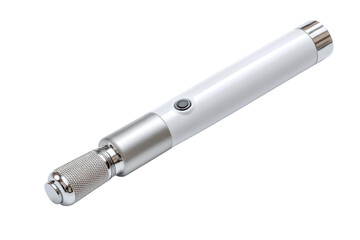 Modern facial microcurrent toning wand isolated on transparent background