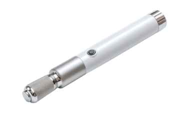Modern facial microcurrent toning wand isolated on transparent background