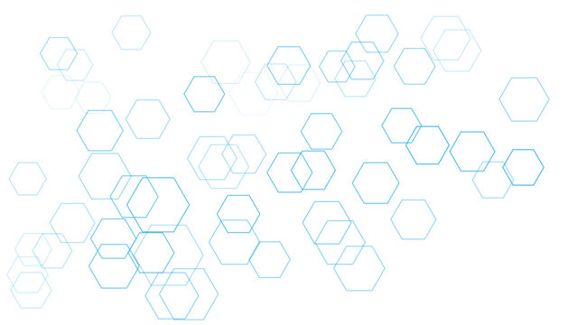 abstract geometric blue texture background. blue hexagon background texture. 