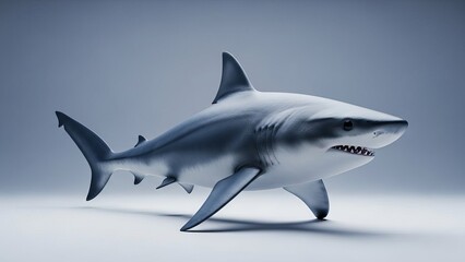 Obraz premium Shark Isolated on Clean Studio Background