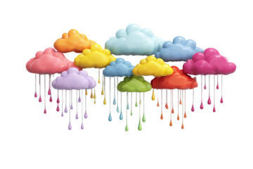 Colorful clouds with rain (1)