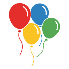Colorful Balloons A cheerful cluster of vibrant, helium-filled balloons floats gently, creating a sense of joy and festivity. A perfect visual for celebration, birthdays, and special events.