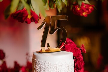 fifteen years anniversary decoration and food