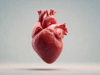 Human heart organ demonstrating anatomy and health concepts