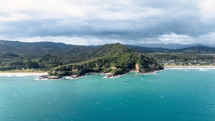 Fototapeta premium Turquoise Coastal Bay and Headland, Coromandel Peninsula