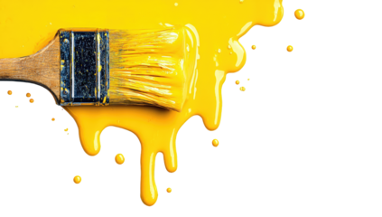 Paint dripping from a brush