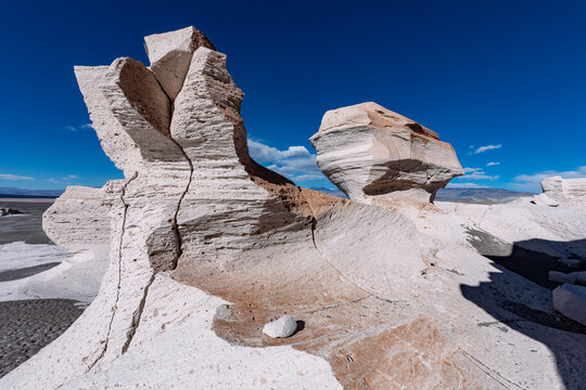 Bizarre limestone formations in Campo de Piedra P�mez Argentina