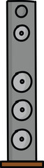 Modern standing floor speaker for home theater or audio studio system