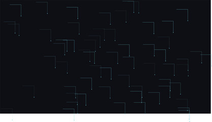 Abstract Blue Digital Network Technology Background with Geometric Line Connections, Cyber Security and Data Visualization Concept on Dark Background