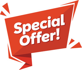 Dynamic Red Special Offer Promotional Banner