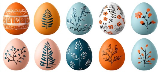 Elegant and Colorful Handcrafted Easter Eggs with Unique Patterns for Spring Celebrations and Decor