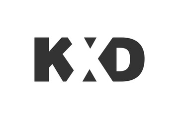 KXD logo design. Initial letter K X D bold font style for tech startups, consulting, corporate branding. Creative company name, headlines typography identity, trendy logotype.