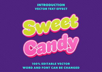 colorful cute playful title 3d editable text effect