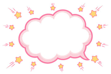 Whimsical Cloud Frame with Stars and Sparkles Design