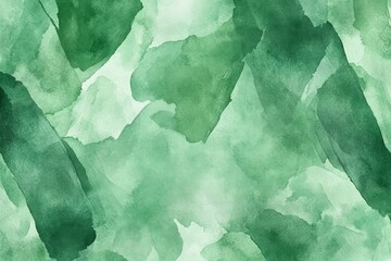 Emerald Green Watercolor Abstract Pattern with Seamless Texture for Art and Home Dcor Design
