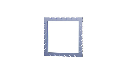 empty photo frame isolated on transparent background 