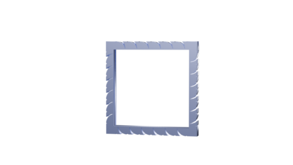 empty photo frame isolated on transparent background 
