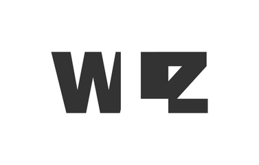 Obraz premium WLZ logo design. Initial letter W L Z bold font style for tech startups, consulting, corporate branding. Creative company name, headlines typography identity, trendy logotype.