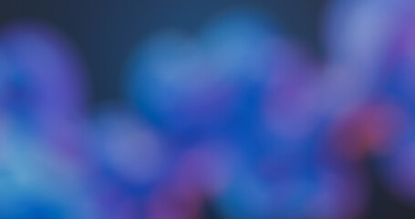 Out-of-Focus Abstract Blue and Purple Bokeh Light Orbs