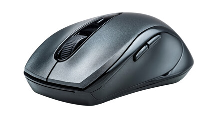 Wireless mouse with ergonomic design Transparent background, PNG file