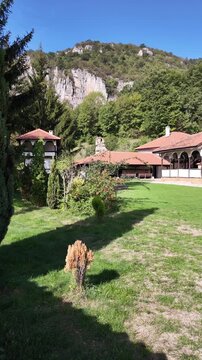 Amazing view of Medieval Poganovo Monastery of St. John Theologian, Serbia