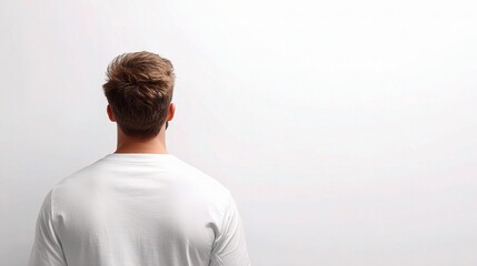 Solitary contemplation: An individual's contemplative posture against an open, expansive background, capturing the essence of introspection.