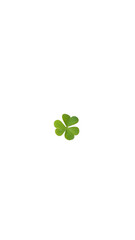 Vibrant Green Three-Leaf Clover Symbolizing Luck, Nature, and St. Patrick's Day on transparent Background