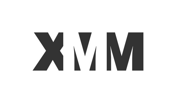 XMM logo design. Initial letter X M M bold font style for tech startups, consulting, corporate branding. Creative company name, headlines typography identity, trendy logotype.