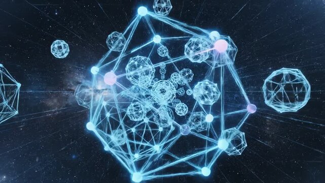 Abstract space geometric shapes