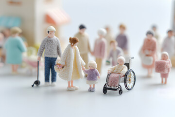 街で支え合う家族と福祉のある幸せな暮らし（3D）まみおデザイン暮らしシリーズ
