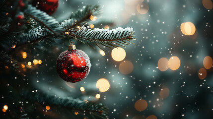 Christmas decoration on background. Merry Christmas and happy New Year background