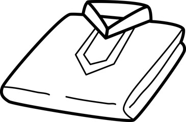 handrawn illustration of Baju Koko outline style and recolorable