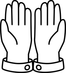 handrawn illustration of Doa outline style and recolorable