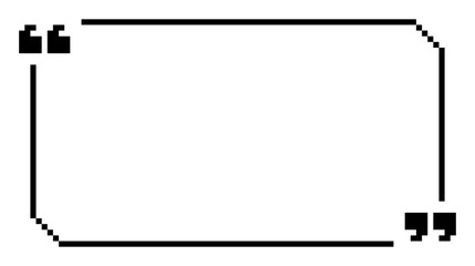 Pixelated horizontal dialog frame