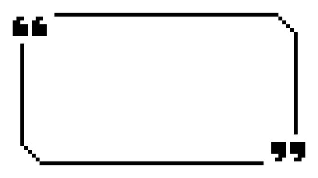 Pixelated horizontal dialog frame